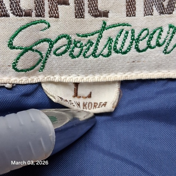 Vintage Pacific Trail Prime Northern Down Western Denim Vest With Leather Trim - Picture 11 of 14